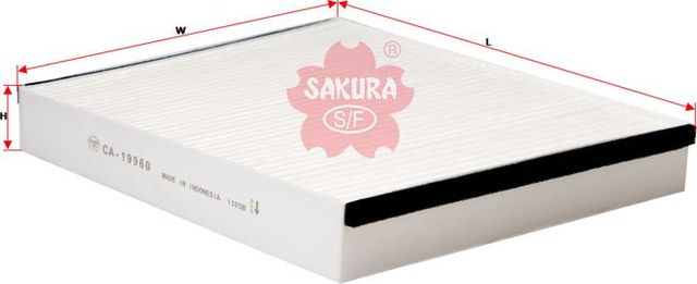 Салонный фильтр Sakura. Артикул CA-19960