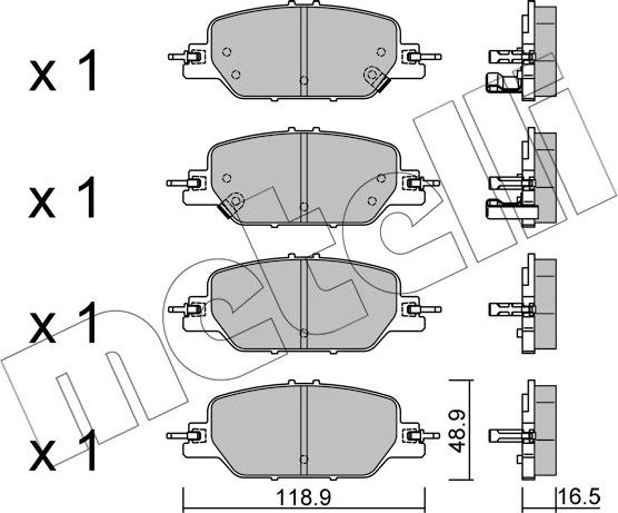 Тормозные колодки Metelli. Артикул 22-1154-0