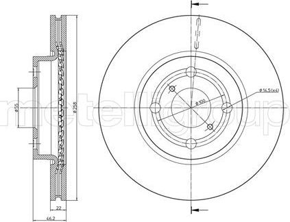 Тормозной диск Metelli. Артикул 23-0879C