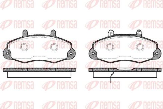 Тормозные колодки Remsa. Артикул 0391.02
