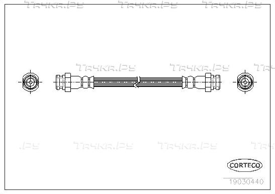 Тормозной шланг Corteco задний для Mitsubishi L300 II 1986-2006. Артикул 19030440