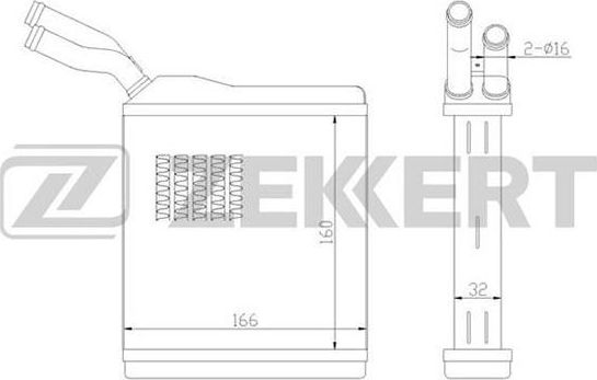 Радиатор отопителя (печки) Zekkert для Opel Frontera A 1992-1998. Артикул MK-5017