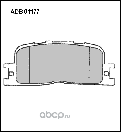 Колодки тормозные дисковые задние Allied Nippon HD ADB01177HD Япония 1/16 компл Allied Nippon. Артикул ADB01177HD