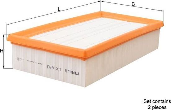 Воздушный фильтр Mahle-Knecht. Артикул LX 693/S