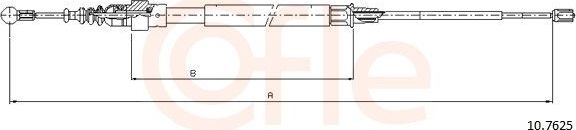 Трос ручника (тросик ручного тормоза) Cofle. Артикул 10.7625