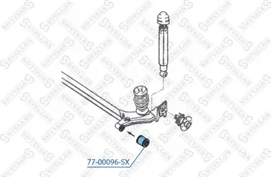 Сайлентблок заднего рычага подвески Stellox для Opel Kadett E 1984-1992. Артикул 77-00096-SX