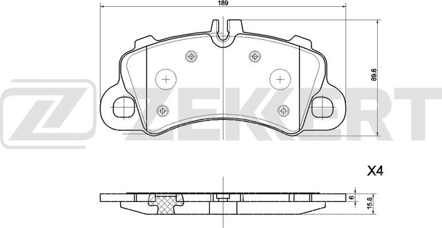 Тормозные колодки Zekkert. Артикул BS-1334