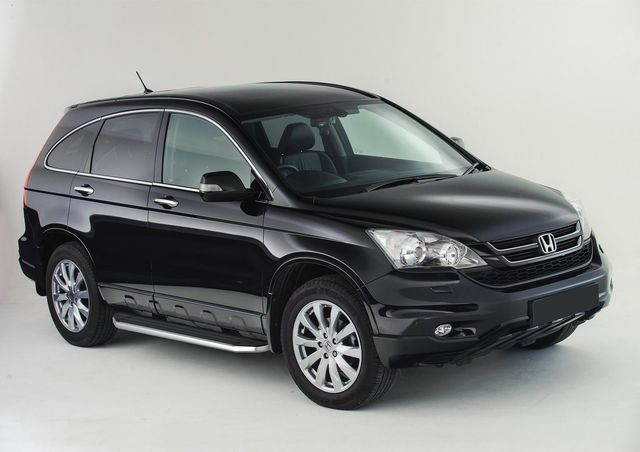 Пороги алюминиевые Rival Premium для Honda CR-V III 2007-2010. Артикул A173ALP.2101.1