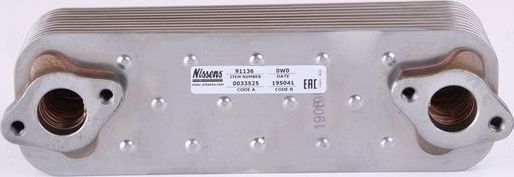 Радиатор масляный (маслоохладитель) для двигателя Nissens (сталь). Артикул 91136