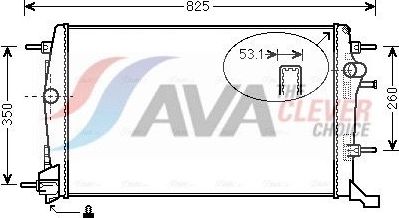 Радиатор охлаждения двигателя AVA для Renault Grand Scenic III 2009-2015. Артикул RT2414