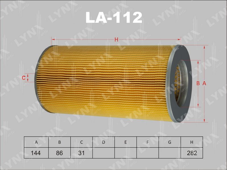 Воздушный фильтр LYNXauto. Артикул LA-112