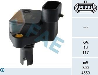 Датчик абсолютного давления (ДАД, MAP) FAE для MINI Hatch I ((R50, R53) 2001-2006. Артикул 15066