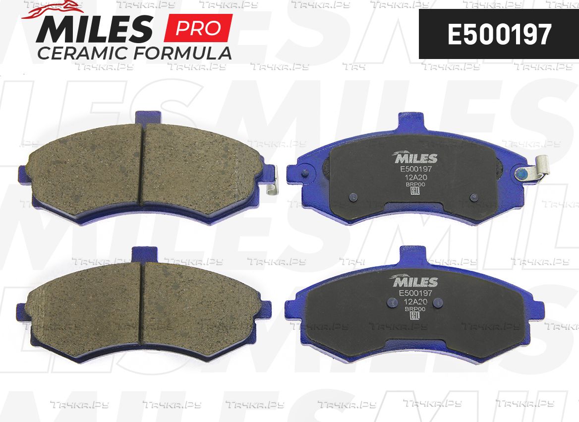 Тормозные колодки Miles (Керамика) передние для Hyundai Matrix I 2002-2010. Артикул E500197