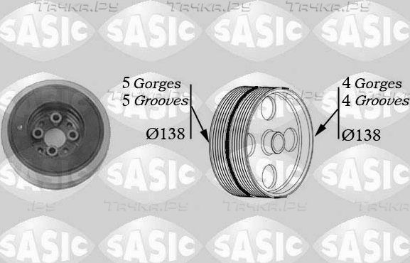 Шкив коленвала Sasic для Volkswagen Passat B5 1998-2005. Артикул 2156004