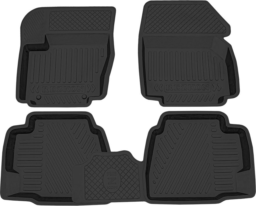 Коврики Rezkon резиновые для салона Ford Mondeo IV 2007-2014. Артикул 1016025100
