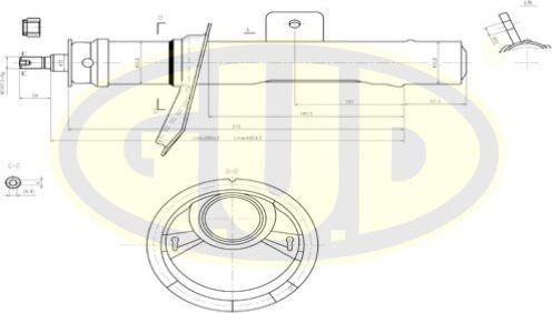 Амортизатор G.U.D.. Артикул GSA333839
