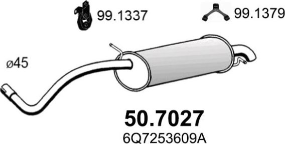 Глушитель Asso. Артикул 50.7027