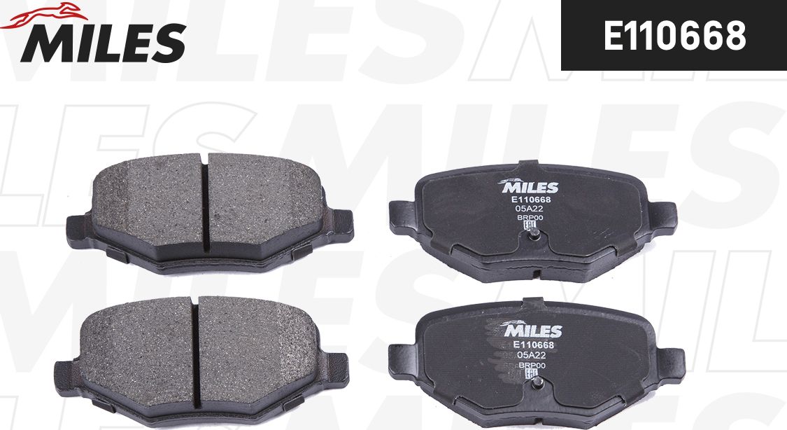 Тормозные колодки Miles (Semi-Metallic). Артикул E110668