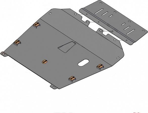 Защита алюминиевая Alfeco для картера и КПП Toyota Harrier 1997-2003. Артикул ALF.24.150 AL4