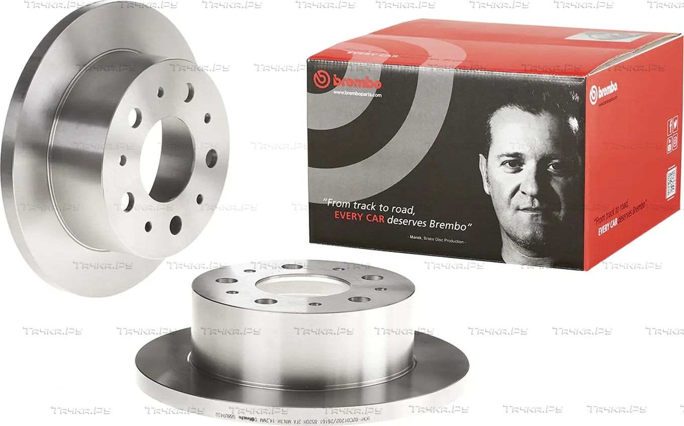 Тормозной диск Brembo PRIME LINE задний для Peugeot Boxer III 2006-2026. Артикул 08.8094.60