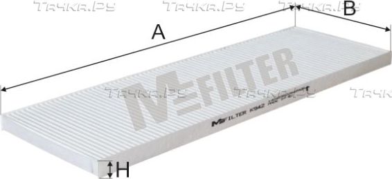 Салонный фильтр MFilter для Peugeot Boxer II (230) 1994-2002. Артикул K 942
