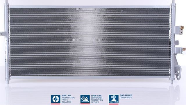 Радиатор кондиционера (конденсатор) Nissens (алюминий) для Nissan Primera P12 2002-2008. Артикул 94521