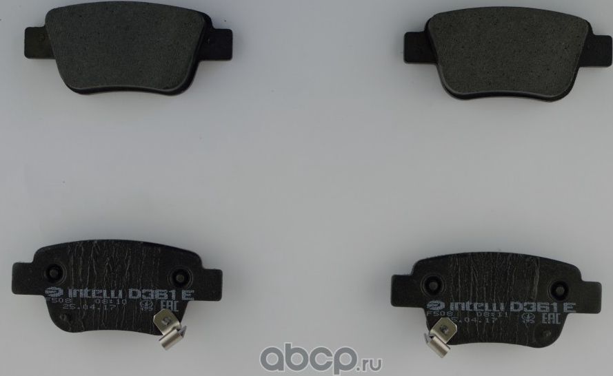 Колодки тормозные задние (Intelli). Артикул D361E