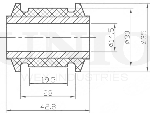 Сайлентблок реактивной тяги (Unio). Артикул RMP-20463