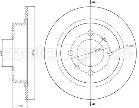 Тормозной диск Trusting передний для Mitsubishi 3000 GT I 1990-1999. Артикул DF112