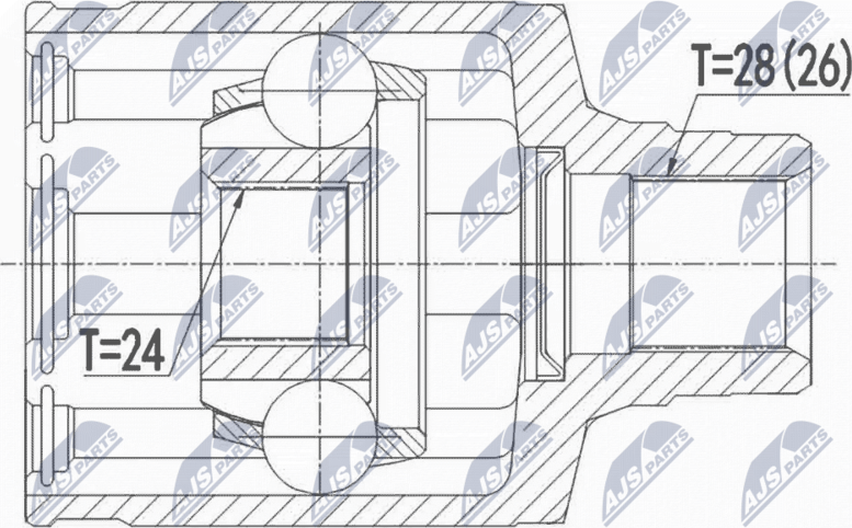 Шрус внутренний (граната) NTY. Артикул NPW-MZ-065