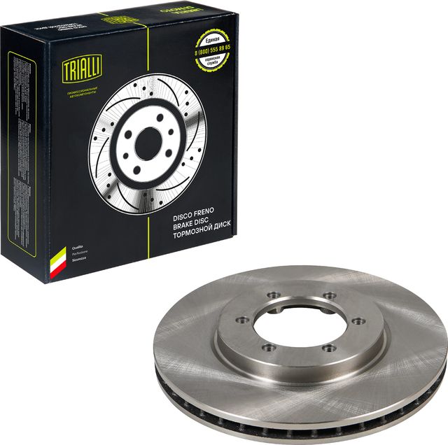 Тормозной диск Trialli передний для SsangYong Korando II 1996-2006. Артикул DF 266017