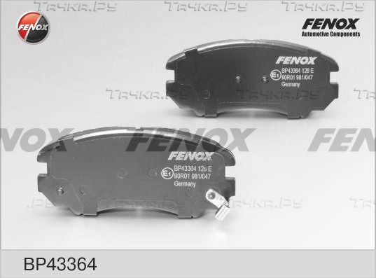 Тормозные колодки Fenox передние для Saab 9-5 II 2010-2012. Артикул BP43364