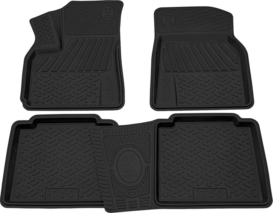 Коврики Rezkon резиновые для салона Lifan X60 2012-2026. Артикул 1022015100