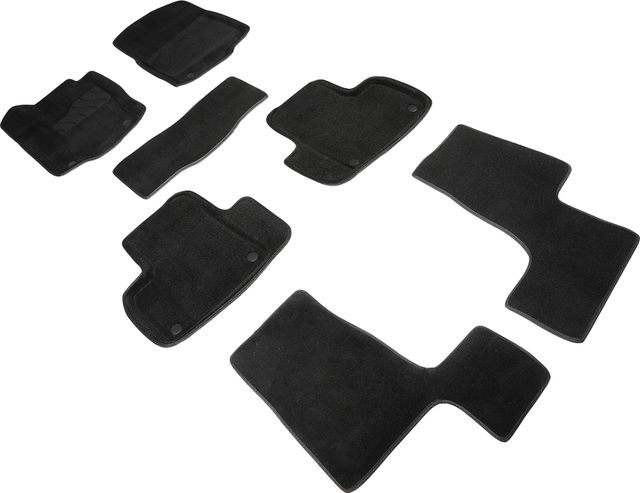 Коврики Seintex 3D ворсовые для салона Mercedes-Benz GL-Class X166 2012-2019 ЧЕРНЫЕ. Артикул 96716