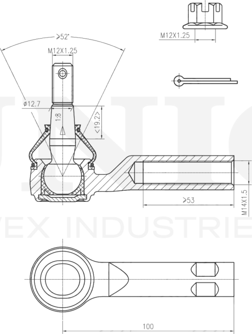 Наконечник рулевой тяги (Unio). Артикул SSP-10147