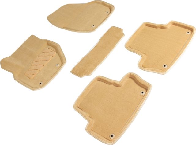 Комплект ковриков Seintex 3D ворсовые для салона и багажника Volvo XC60 I 2008-2017 БЕЖЕВЫЙ. Артикул 89903