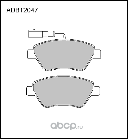 Колодки тормозные (Allied Nippon). Артикул ADB12047