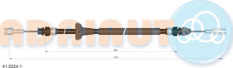 Трос ручника (тросик ручного тормоза) Adriauto. Артикул 41.0224.1