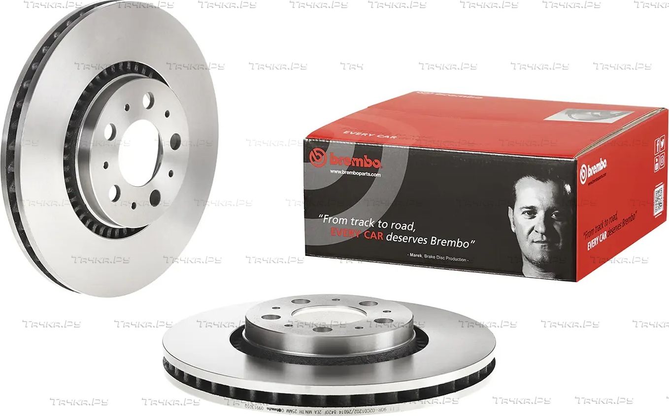 Тормозной диск Brembo PRIME LINE передний для Volvo XC70 I 1997-2007. Артикул 09.9130.10