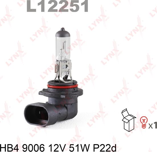 Лампа ближнего света LYNXauto. Артикул L12251