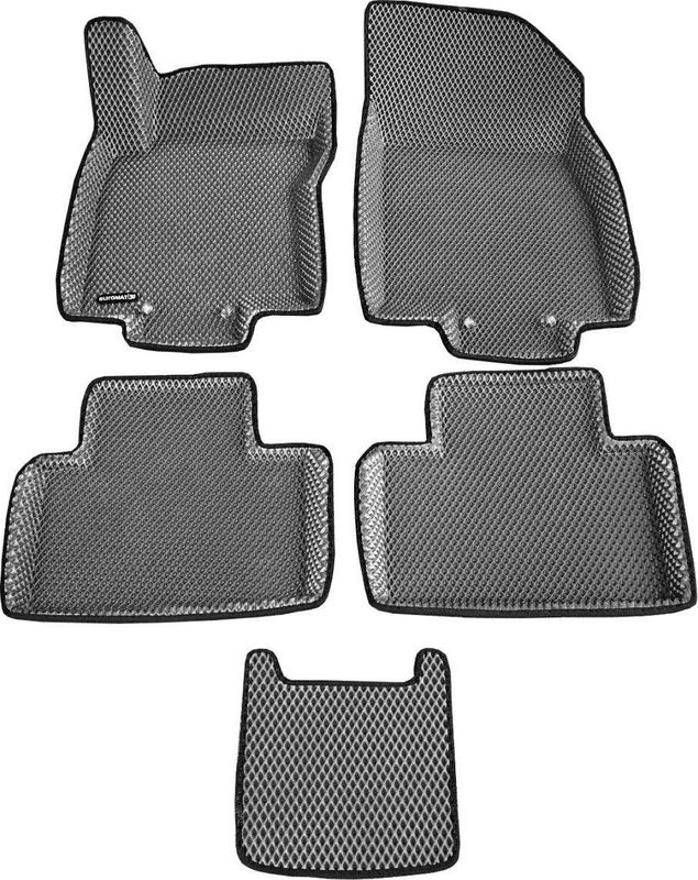 Коврики Euromat 3D EVA для салона Nissan X-Trail T32 2015-2026 СЕРЫЕ. Артикул EM3DEVA-003724G