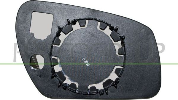 Зеркальное стекло бокового зеркала Prasco левое для Ford Fiesta V 2006-2008. Артикул FD3427504