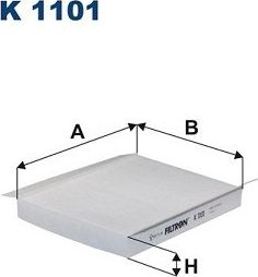 Салонный фильтр Filtron. Артикул K 1101