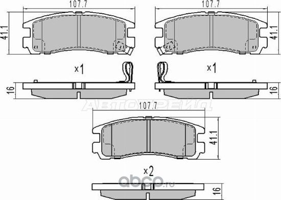 Колодки тормозные RR MITSUBISHI DELICAPAJERO II (SAT). Артикул STMR129537
