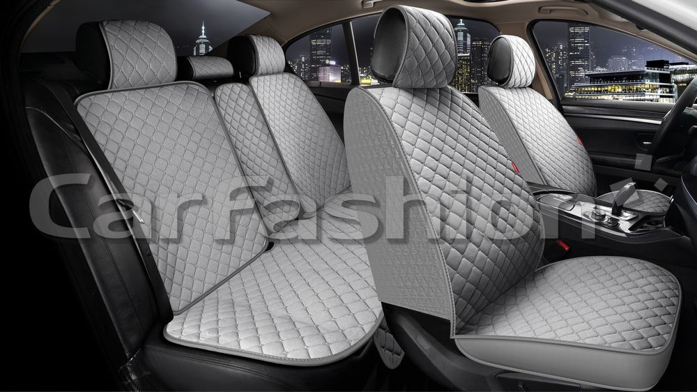 Накидки универсальные CarFashion Cube Plus для авто, цвет Серый/Серый/Серый. Артикул 22757