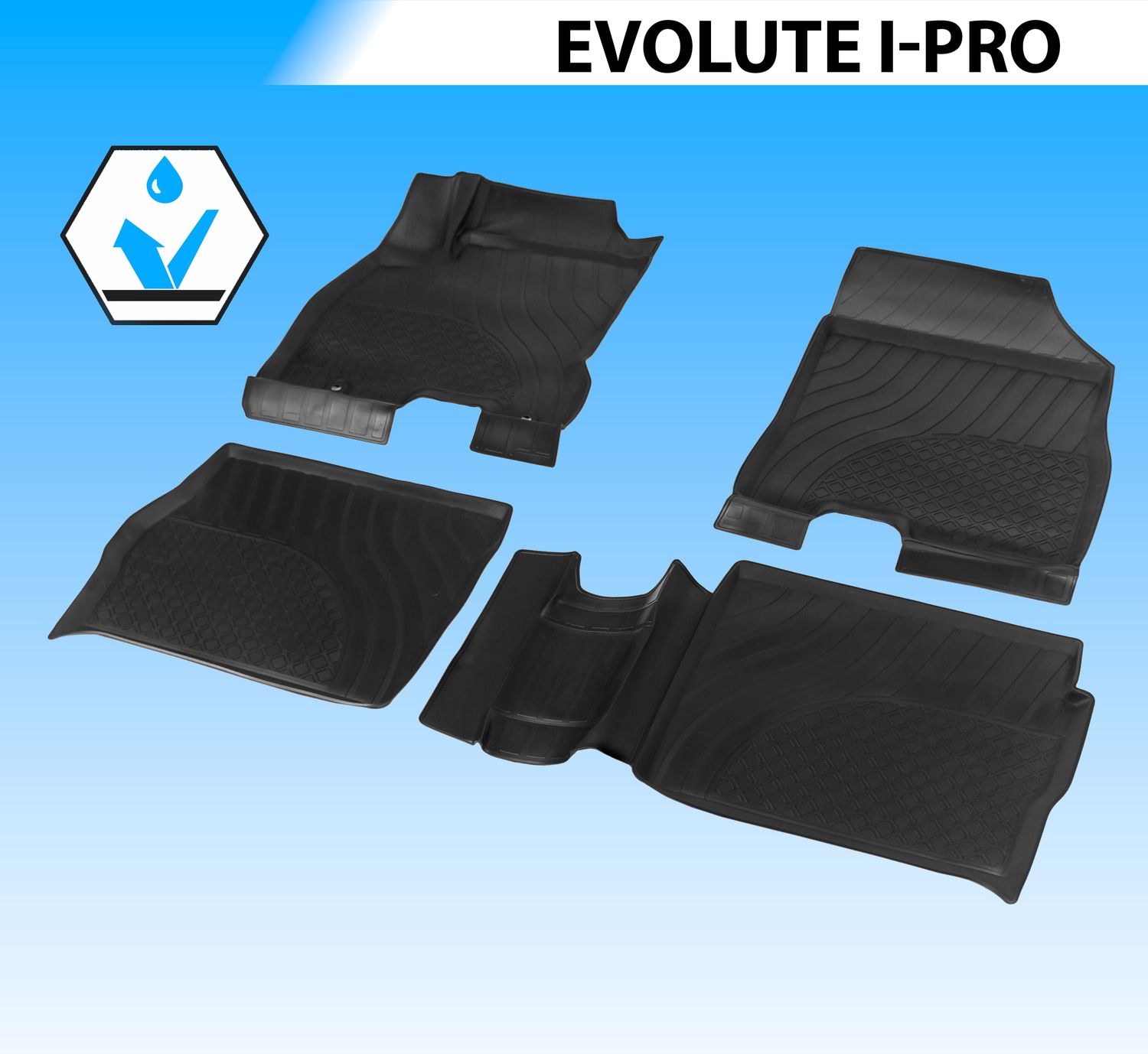 Коврики Rival для салона Evolute i-Pro седан 2022-2026. Артикул 10101001