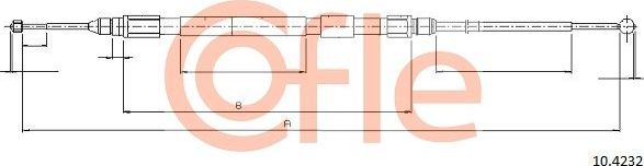 Трос ручника (тросик ручного тормоза) Cofle. Артикул 92.10.4232