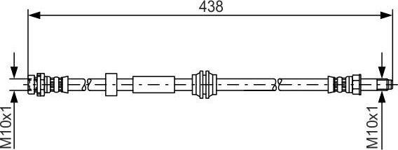 Тормозной шланг Bosch передний для Ford Focus II 2004-2011. Артикул 1 987 476 181