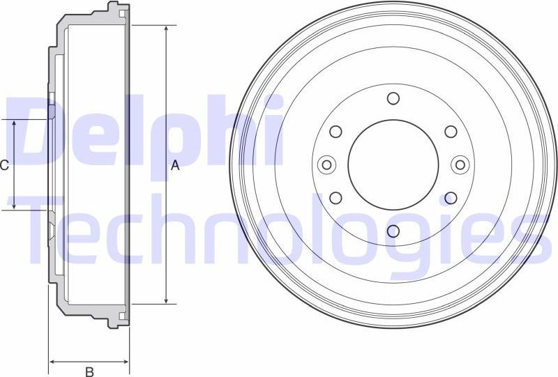 Тормозной барабан Delphi. Артикул BF555