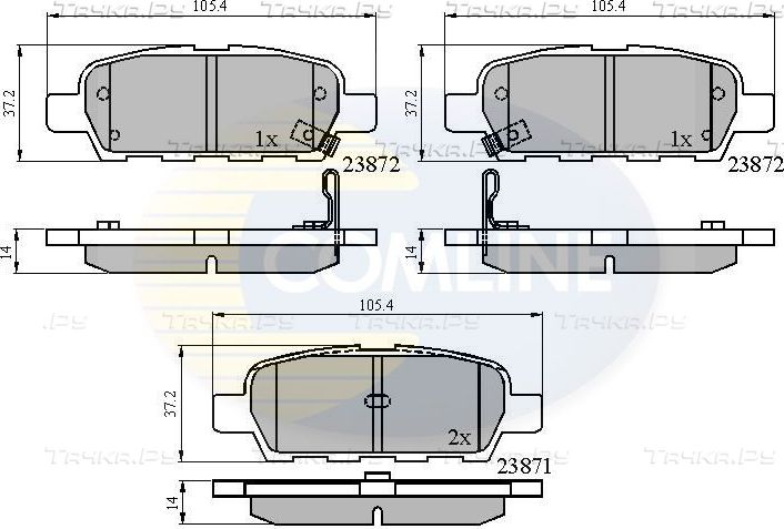 Тормозные колодки Comline Comline задние для Infiniti G III 2002-2007. Артикул CBP3912